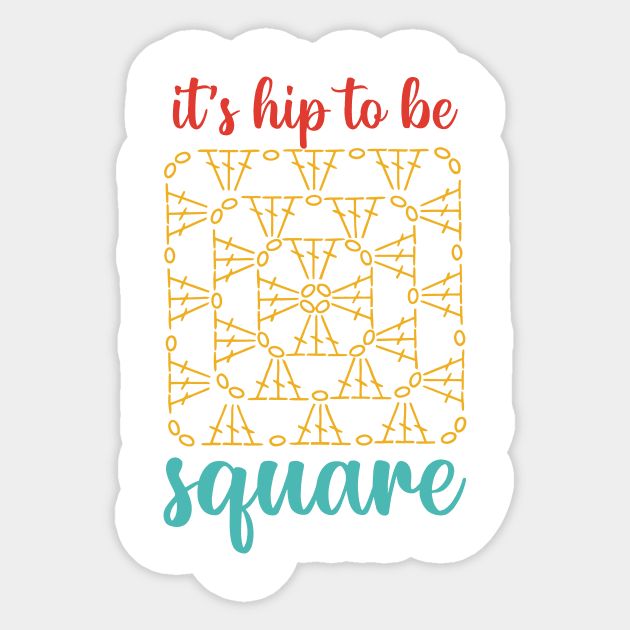 It's Hip To Be Square Sticker by Linanouril